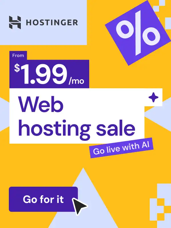 Hostinger Webhosting Sale